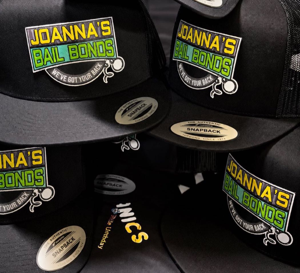 Joanna's Bail Bonds branded caps